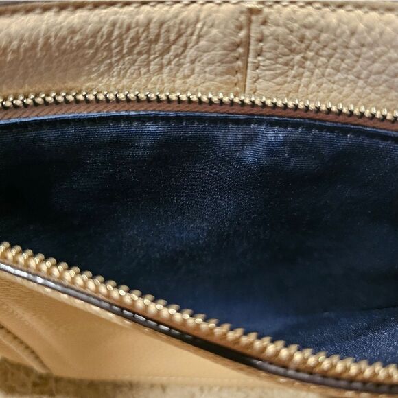 COLE HAAN Tri-Color Crossbody ~ Tan Cream Black - Picture 10 of 11